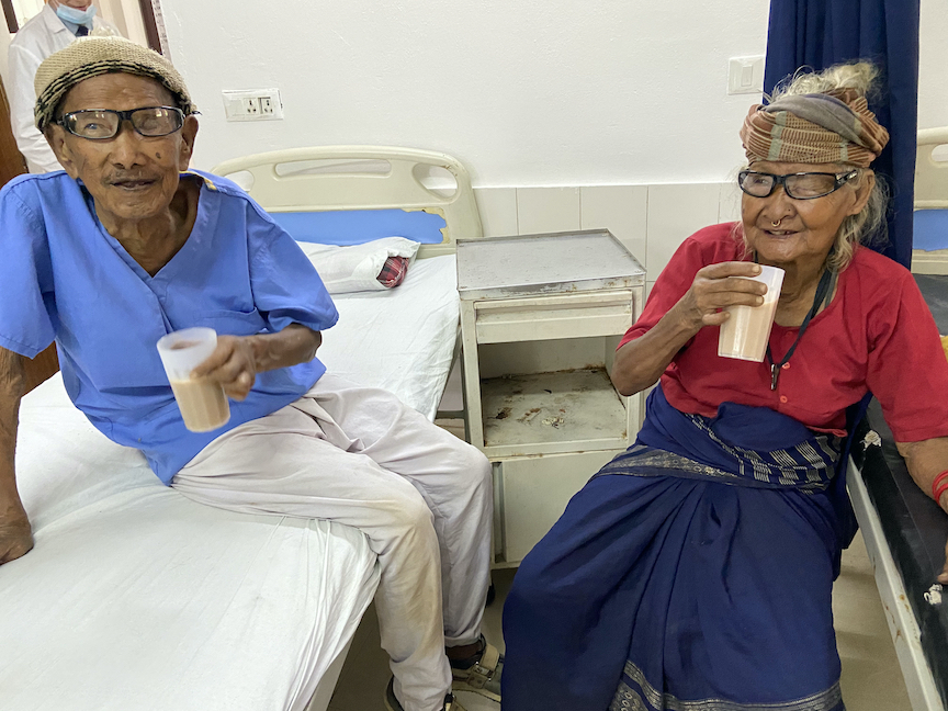 Elderly leprosy affected couple affected by visual impairment Marichman & RadikaMaya Tamang
